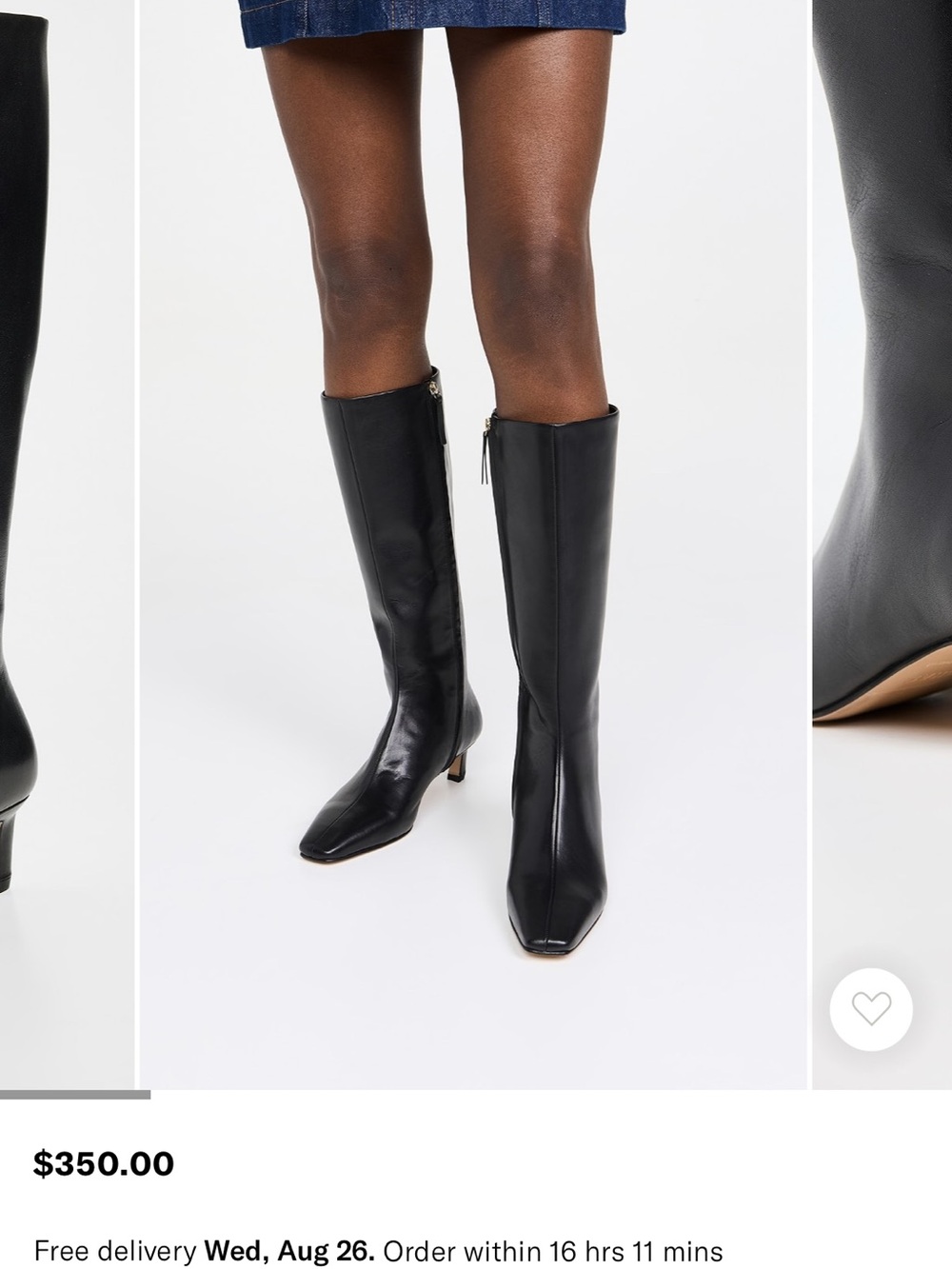 Alohas Rory Boots Black Knee-High Leather - Picture 2 of 4